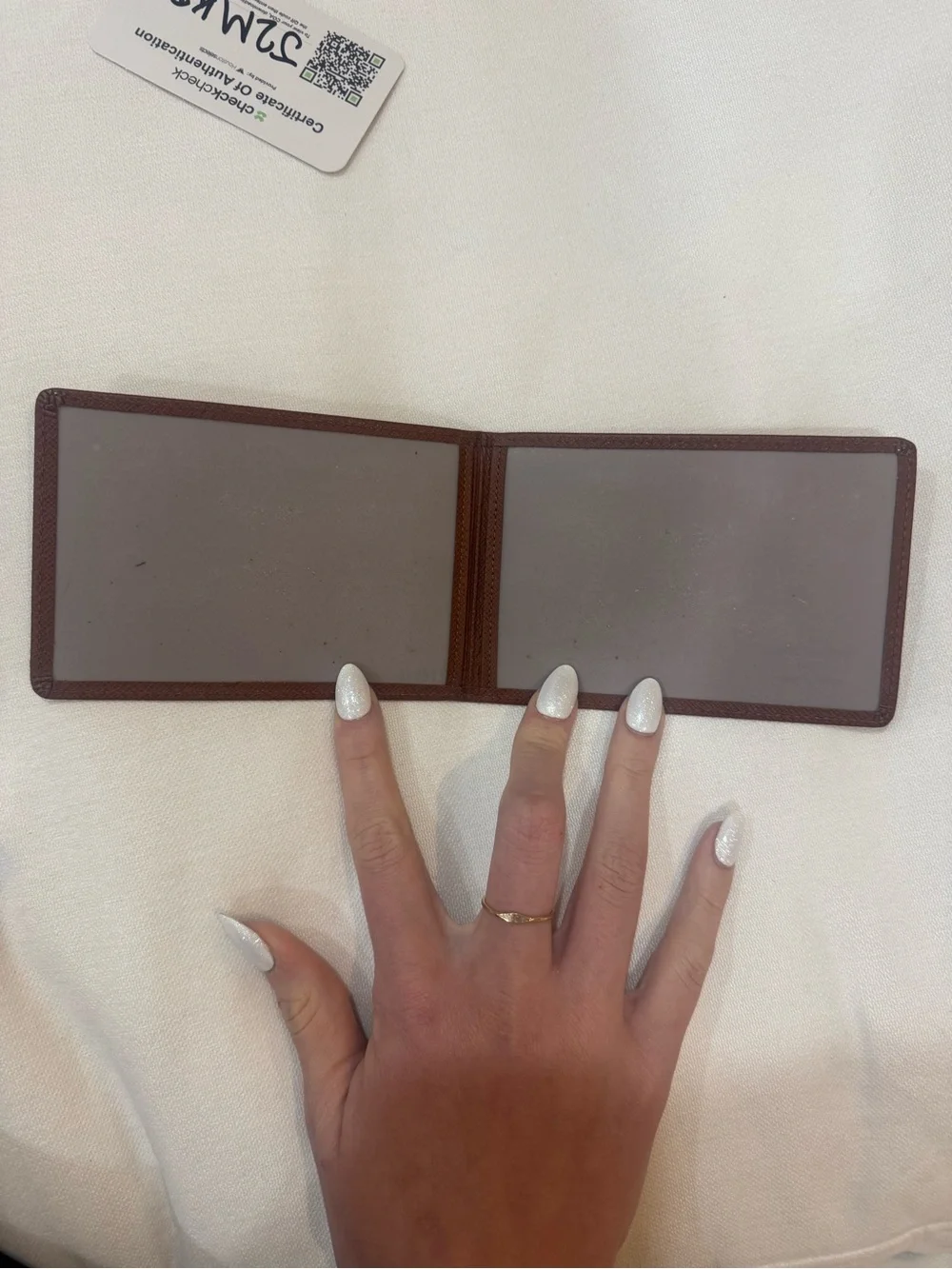 Louis Vuitton Brown Leather Card ID Holder Wallet